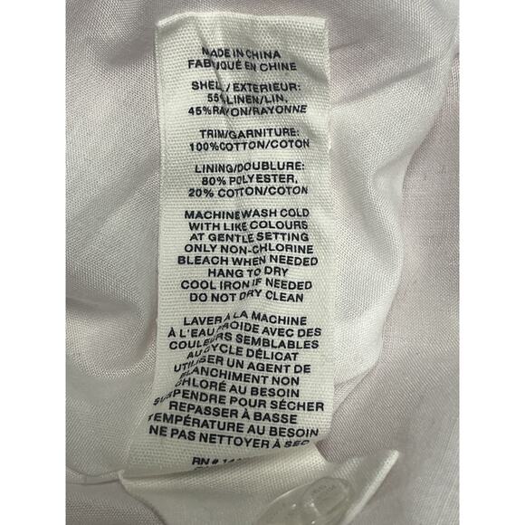 Avec Les Filles Dress Womens 14 Linen Blend Sea Print Mermaid Nautical Summer - Picture 11 of 16